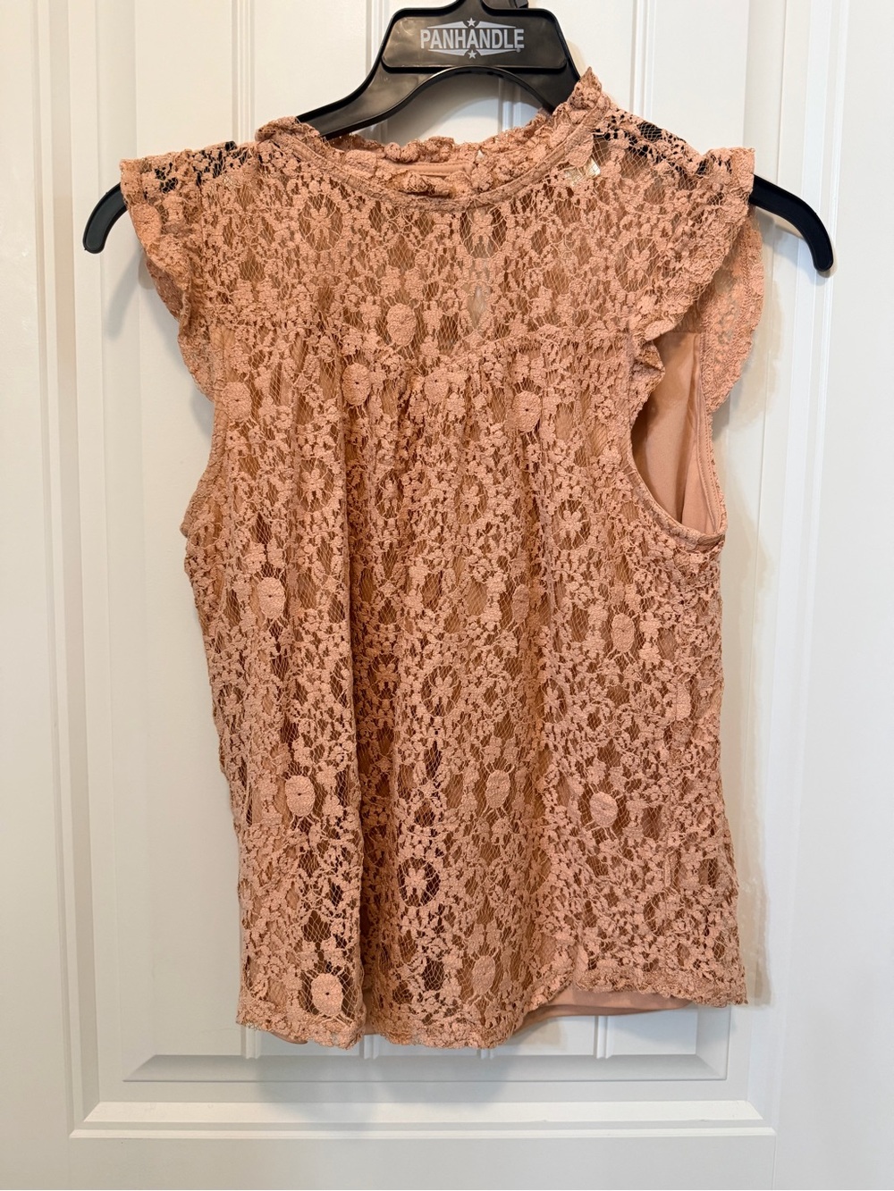 Monteau Rose Lace Mock-Neck Camisole